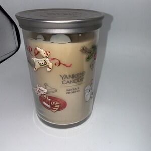 NEW Yankee Candle Santa's Cookies 20 oz Tumbler Jar 2 Wicks